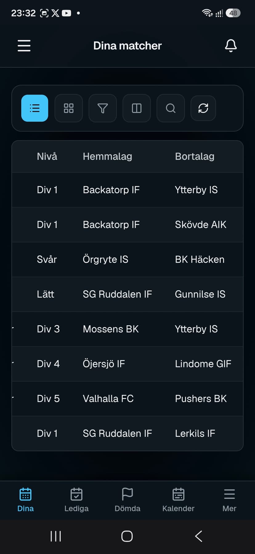 RefBase Alla uppdrag på ett ställe — vy 2