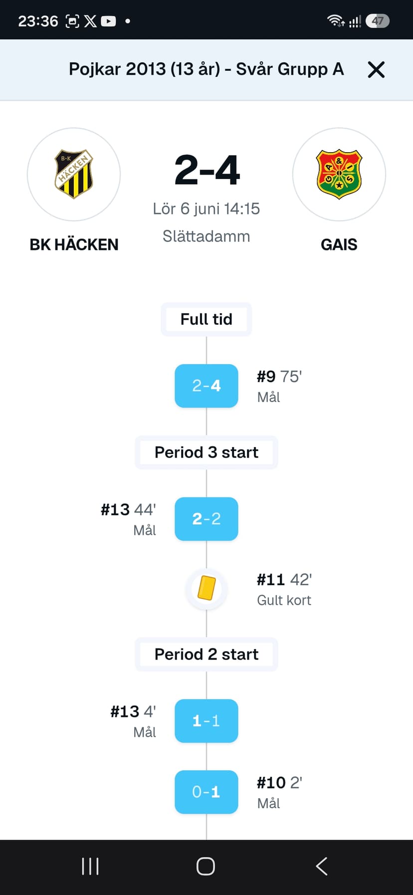 RefBase Historik och matchdetaljer — vy 2