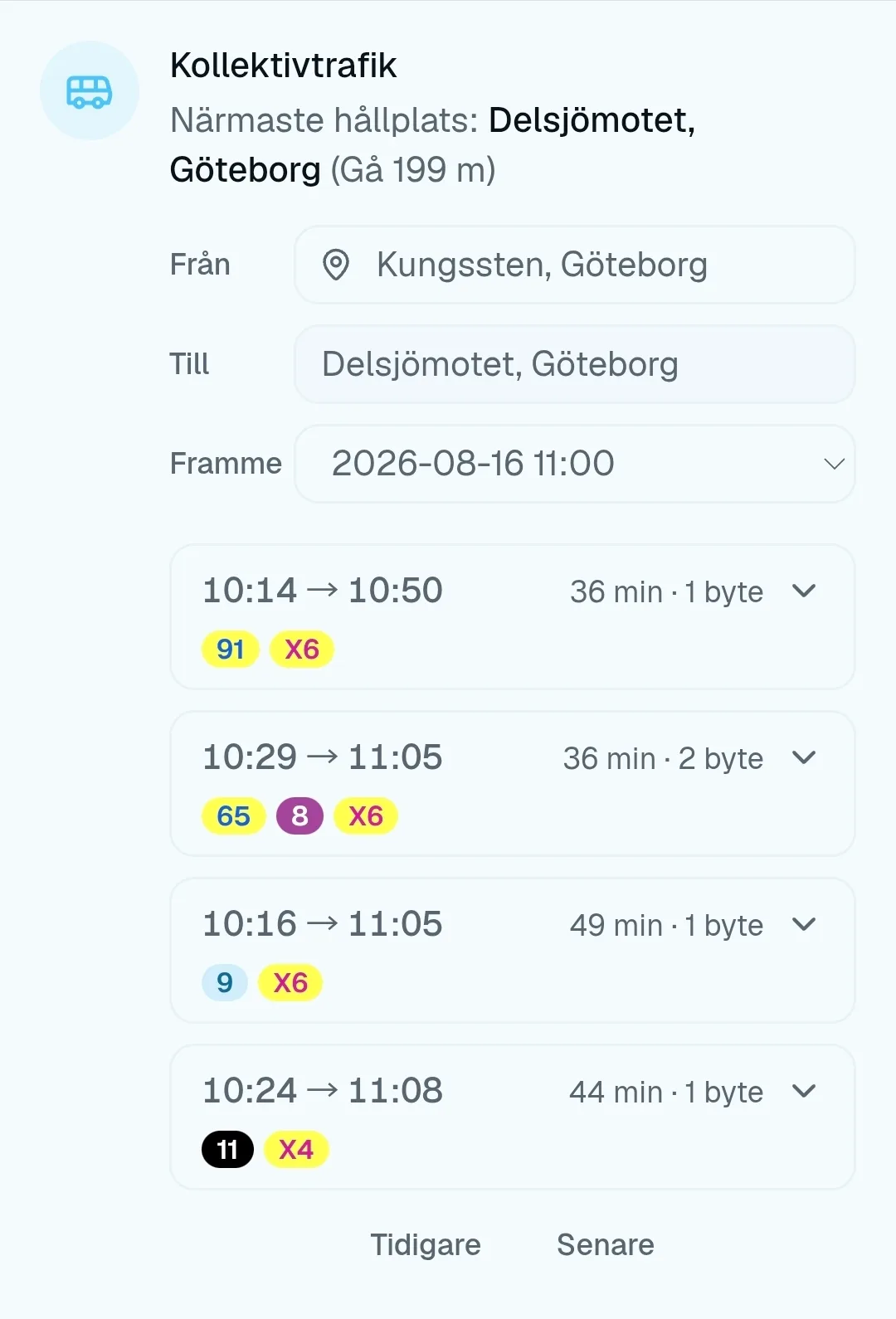 Planera resan till matchen med Västtrafik