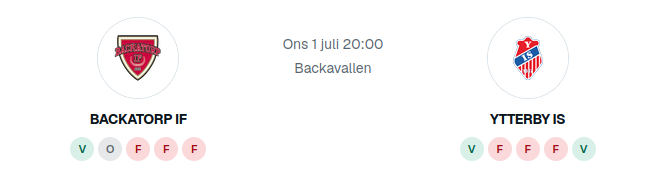RefBase matchdetalj med lagform (V/O/F) under lagnamnen